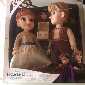 Frozen Doll Set Anna Kristoff 15" Proposal Ring Playset Gift Box Disney Toy New